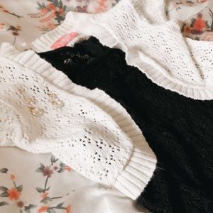 White flower cardigan